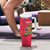 Custom Haiti Football Tumbler With Handle Les Grenadiers Veve Vodou Red - Wonder Print Shop