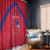 Haiti Football Window Curtain Les Grenadiers Veve Vodou Red - Wonder Print Shop