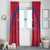 Haiti Football Window Curtain Les Grenadiers Veve Vodou Red - Wonder Print Shop