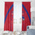 Haiti Football Window Curtain Les Grenadiers Veve Vodou Red - Wonder Print Shop