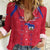 Custom Haiti Football Women Casual Shirt Les Grenadiers Veve Vodou Red - Wonder Print Shop