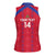 Custom Haiti Football Women Sleeveless Polo Shirt Les Grenadiers Veve Vodou Red - Wonder Print Shop