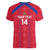 Custom Haiti Football Women V-Neck T-Shirt Les Grenadiers Veve Vodou Red - Wonder Print Shop