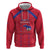Custom Haiti Football Zip Hoodie Les Grenadiers Veve Vodou Red - Wonder Print Shop