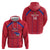 Custom Haiti Football Zip Hoodie Les Grenadiers Veve Vodou Red - Wonder Print Shop