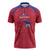 Custom Haiti Football Zipper Polo Shirt Les Grenadiers Veve Vodou Red - Wonder Print Shop