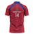 Custom Haiti Football Zipper Polo Shirt Les Grenadiers Veve Vodou Red - Wonder Print Shop