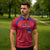 Custom Haiti Football Zipper Polo Shirt Les Grenadiers Veve Vodou Red - Wonder Print Shop