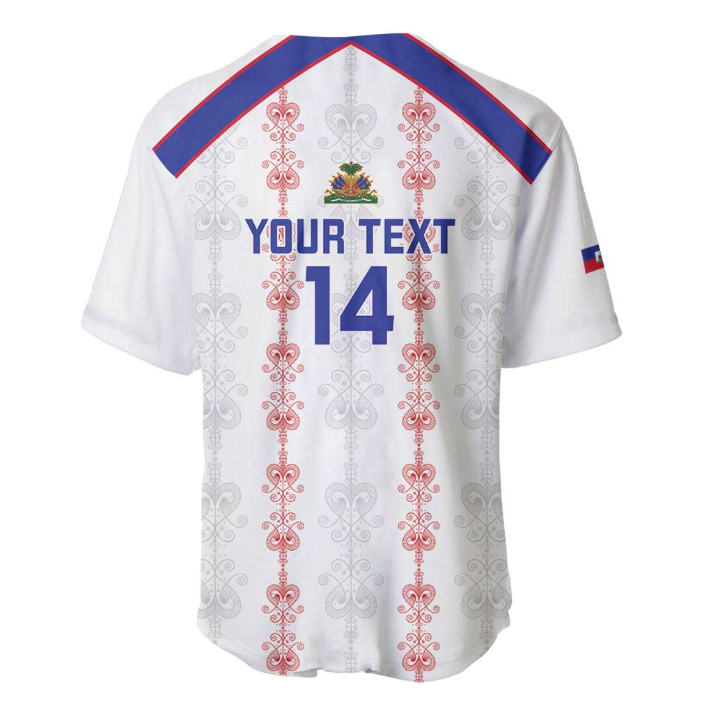 Custom Haiti Football Baseball Jersey Les Grenadiers Veve Vodou White - Wonder Print Shop