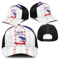 Haiti Football Baseball Net Cap Les Grenadiers Veve Vodou White - Wonder Print Shop