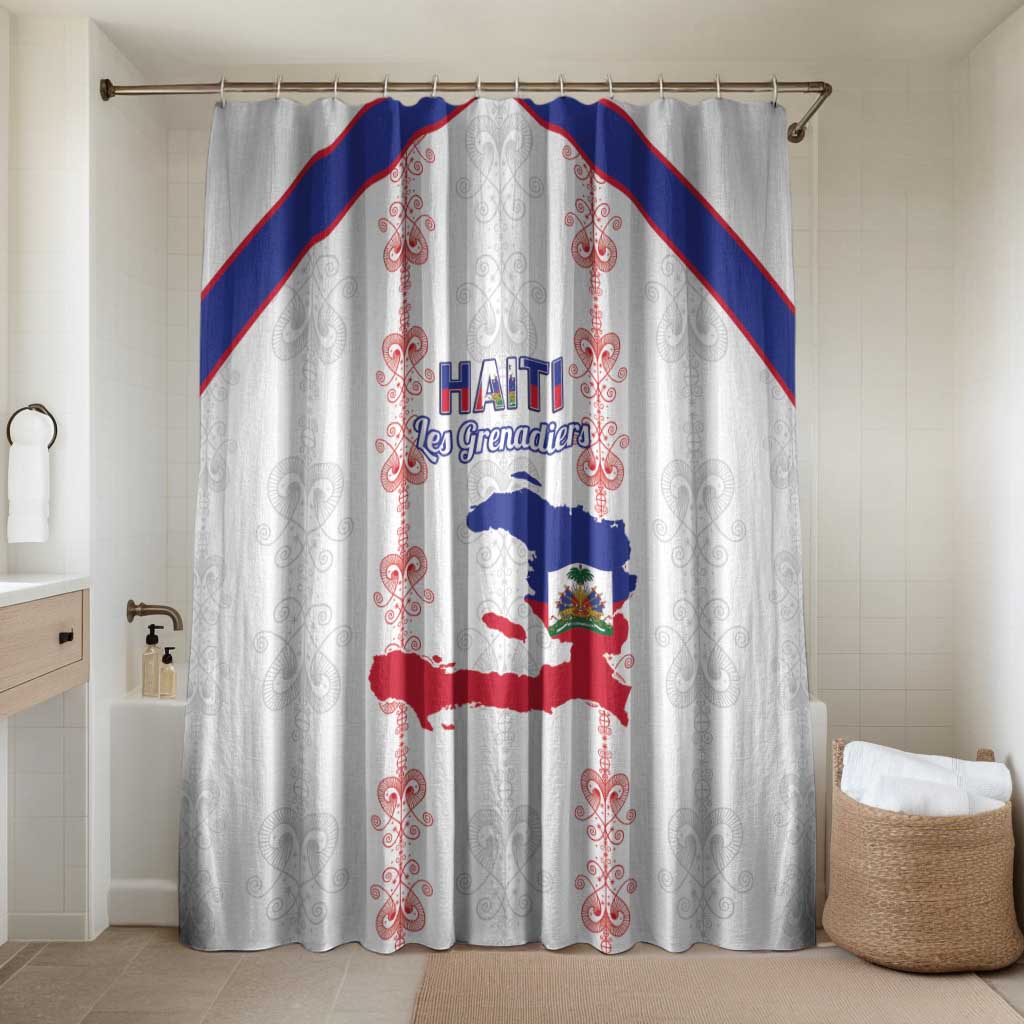 Haiti Football Bathroom Set Les Grenadiers Veve Vodou White - Wonder Print Shop