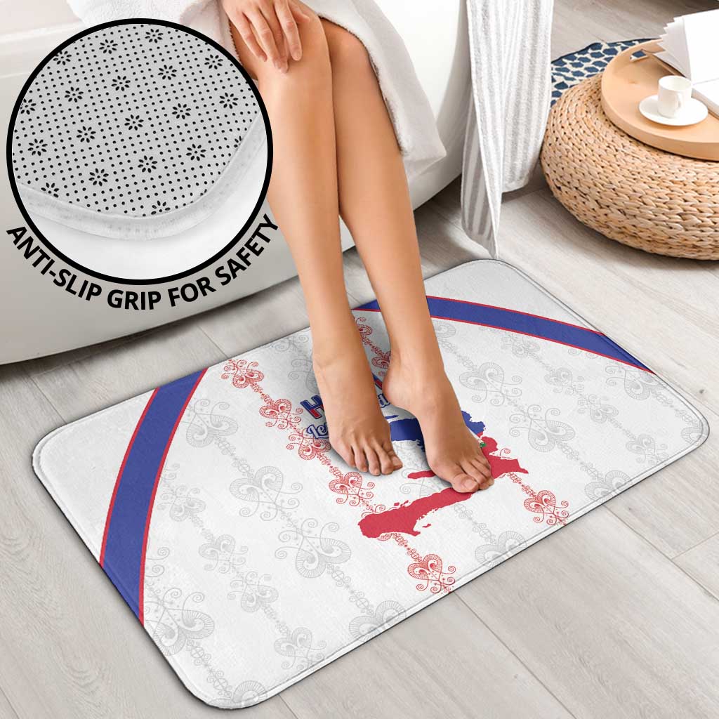 Haiti Football Bathroom Set Les Grenadiers Veve Vodou White - Wonder Print Shop