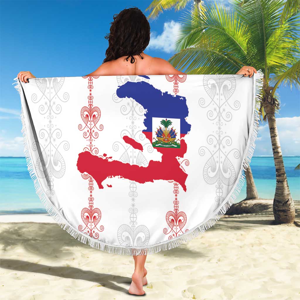 Haiti Football Beach Blanket Les Grenadiers Veve Vodou White - Wonder Print Shop