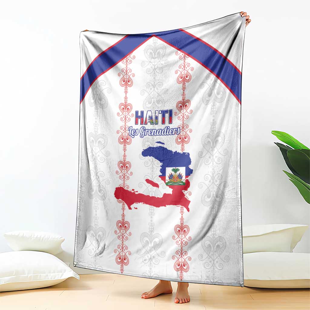 Haiti Football Blanket Les Grenadiers Veve Vodou White - Wonder Print Shop