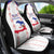 Haiti Football Car Seat Cover Les Grenadiers Veve Vodou White - Wonder Print Shop