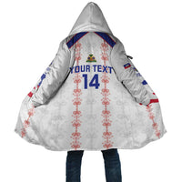 Custom Haiti Football Cloak Les Grenadiers Veve Vodou White - Wonder Print Shop