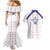 Custom Haiti Football Couples Matching Mermaid Dress and Hawaiian Shirt Les Grenadiers Veve Vodou White - Wonder Print Shop