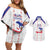 Custom Haiti Football Couples Matching Off Shoulder Short Dress and Hawaiian Shirt Les Grenadiers Veve Vodou White - Wonder Print Shop