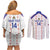 Custom Haiti Football Couples Matching Off Shoulder Short Dress and Long Sleeve Button Shirt Les Grenadiers Veve Vodou White - Wonder Print Shop