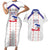 Custom Haiti Football Couples Matching Short Sleeve Bodycon Dress and Hawaiian Shirt Les Grenadiers Veve Vodou White - Wonder Print Shop