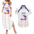 Custom Haiti Football Couples Matching Summer Maxi Dress and Hawaiian Shirt Les Grenadiers Veve Vodou White - Wonder Print Shop