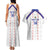 Custom Haiti Football Couples Matching Tank Maxi Dress and Hawaiian Shirt Les Grenadiers Veve Vodou White - Wonder Print Shop