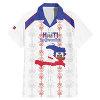 Custom Haiti Football Family Matching Mermaid Dress and Hawaiian Shirt Les Grenadiers Veve Vodou White - Wonder Print Shop