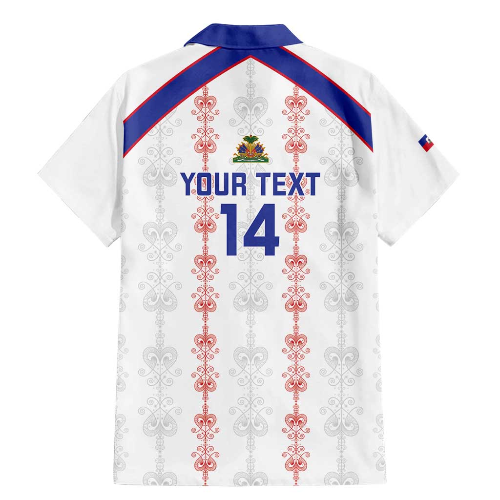 Custom Haiti Football Family Matching Mermaid Dress and Hawaiian Shirt Les Grenadiers Veve Vodou White - Wonder Print Shop