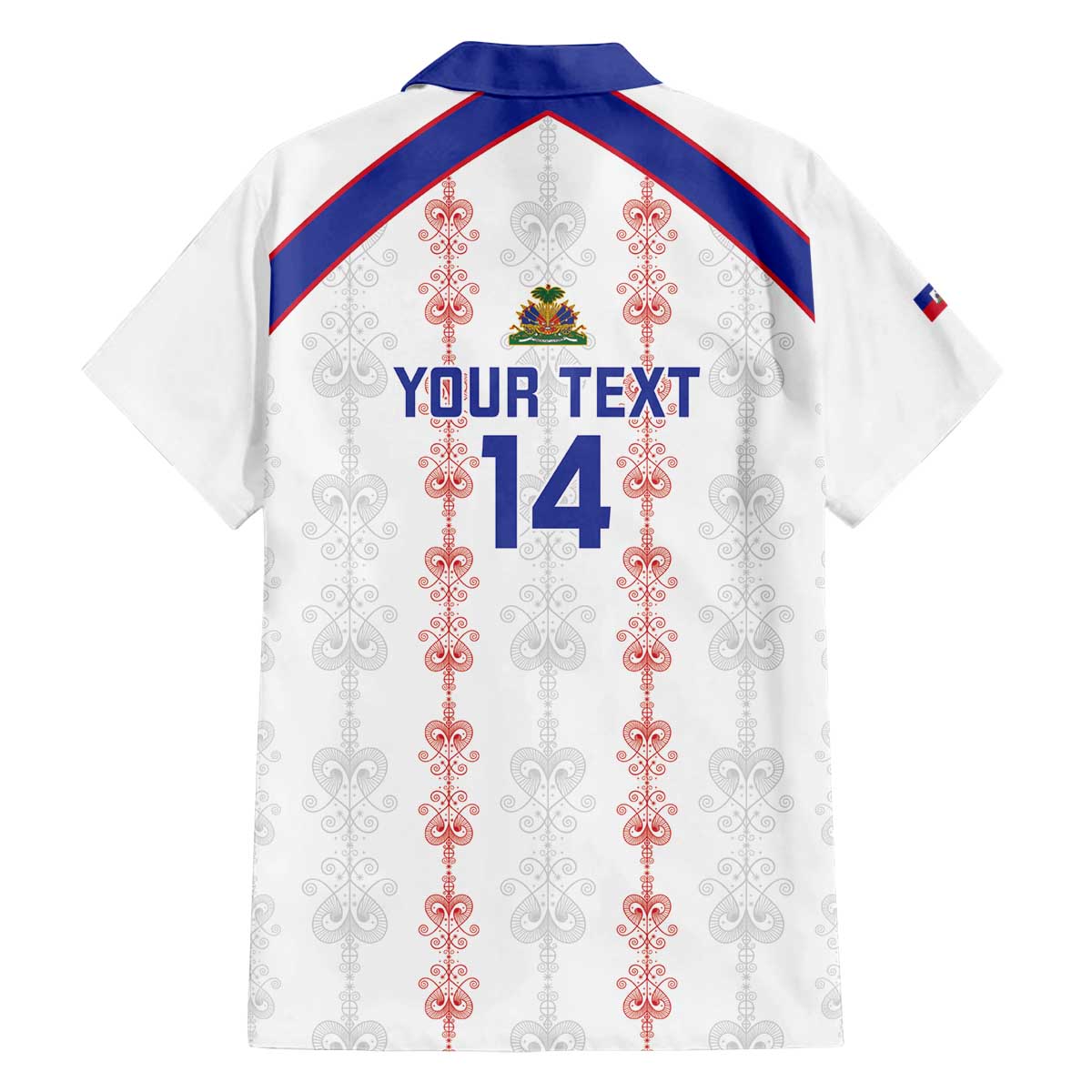 Custom Haiti Football Family Matching Off The Shoulder Long Sleeve Dress and Hawaiian Shirt Les Grenadiers Veve Vodou White - Wonder Print Shop