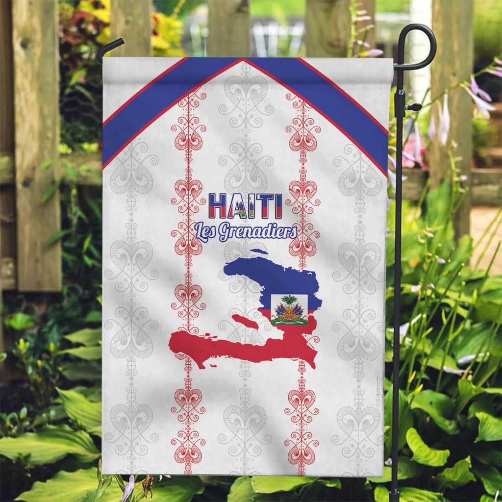 Haiti Football Garden Flag Les Grenadiers Veve Vodou White - Wonder Print Shop