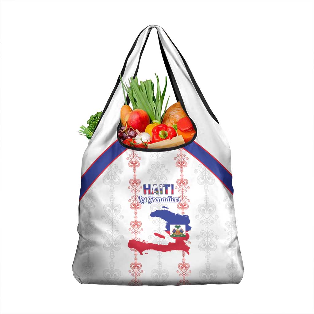 Haiti Football Grocery Bag Les Grenadiers Veve Vodou White - Wonder Print Shop