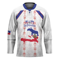 Custom Haiti Football Hockey Jersey Les Grenadiers Veve Vodou White - Wonder Print Shop