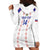 Custom Haiti Football Hoodie Dress Les Grenadiers Veve Vodou White - Wonder Print Shop