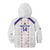 Custom Haiti Football Kid Hoodie Les Grenadiers Veve Vodou White - Wonder Print Shop