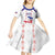 Custom Haiti Football Kid Short Sleeve Dress Les Grenadiers Veve Vodou White - Wonder Print Shop