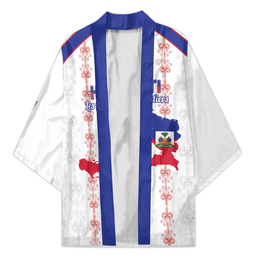 Custom Haiti Football Kimono Les Grenadiers Veve Vodou White - Wonder Print Shop