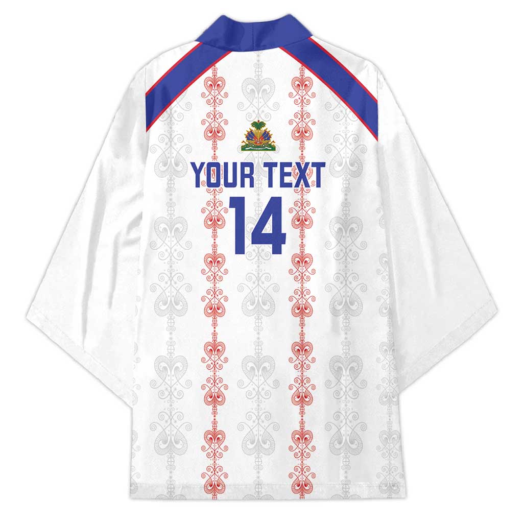 Custom Haiti Football Kimono Les Grenadiers Veve Vodou White - Wonder Print Shop