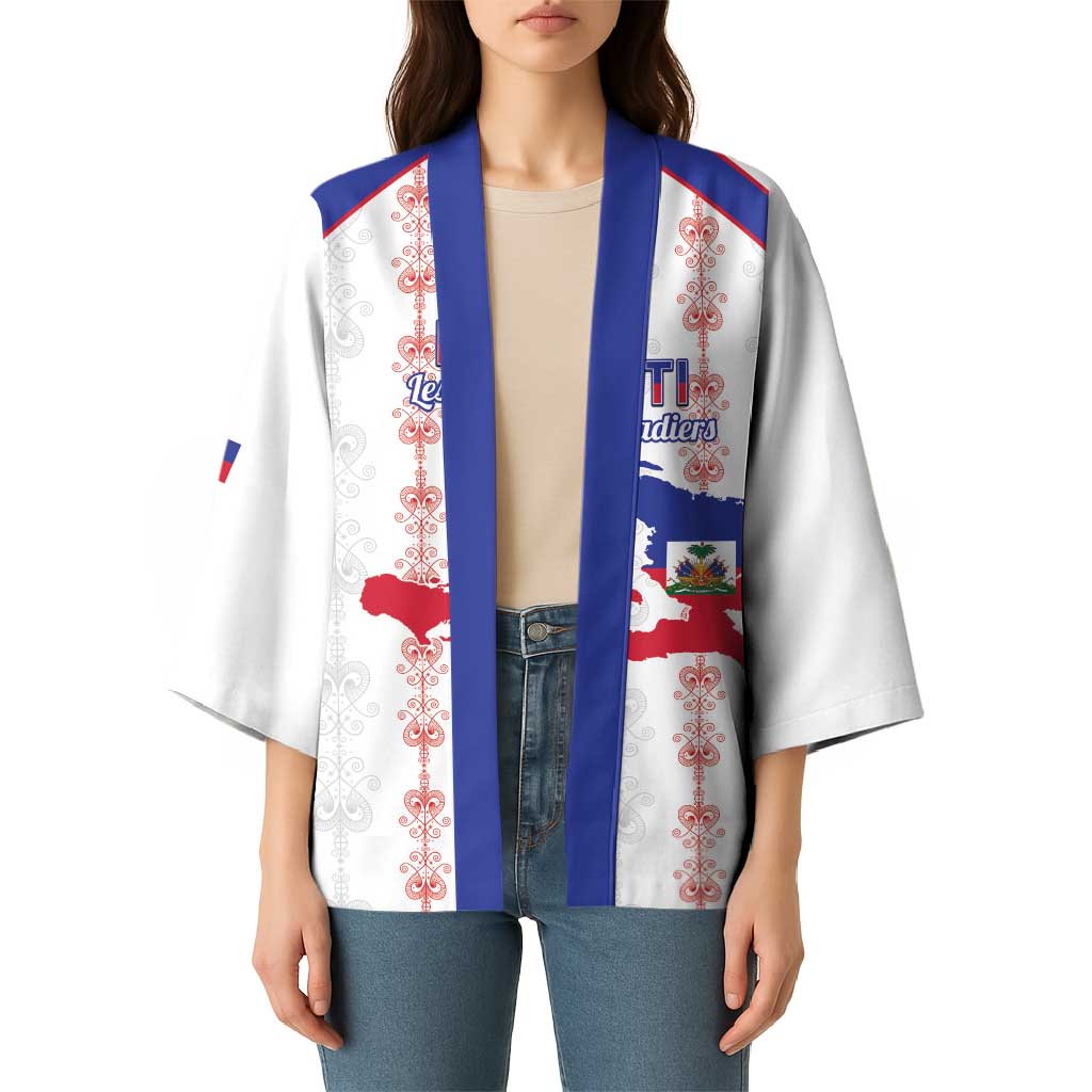 Custom Haiti Football Kimono Les Grenadiers Veve Vodou White - Wonder Print Shop