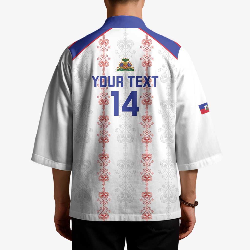 Custom Haiti Football Kimono Les Grenadiers Veve Vodou White - Wonder Print Shop