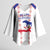 Custom Haiti Football Kimono Sleeve Blouse Les Grenadiers Veve Vodou White - Wonder Print Shop