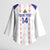 Custom Haiti Football Kimono Sleeve Blouse Les Grenadiers Veve Vodou White - Wonder Print Shop