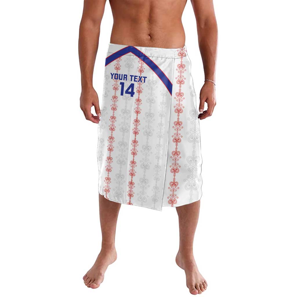 Custom Haiti Football Lavalava Les Grenadiers Veve Vodou White - Wonder Print Shop