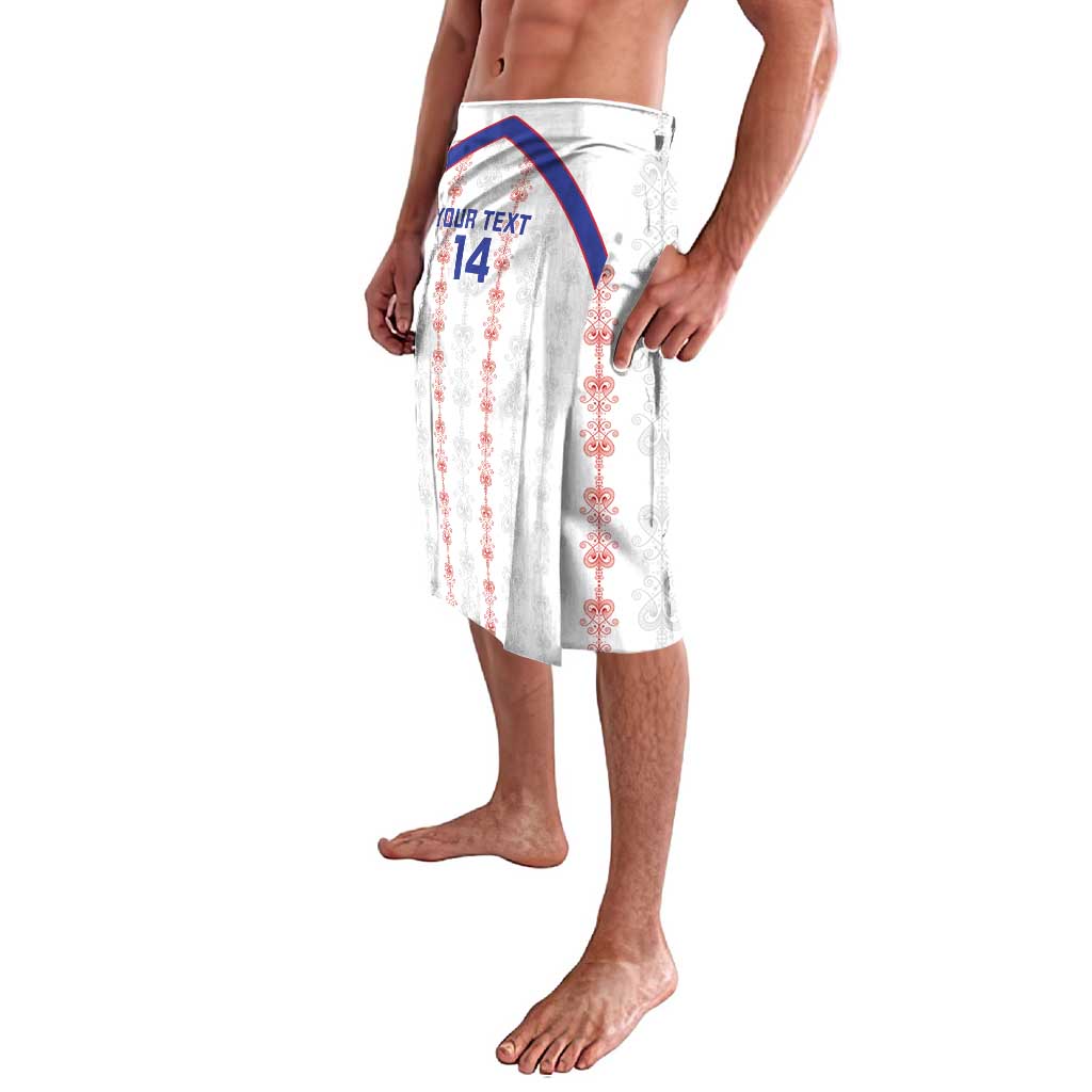 Custom Haiti Football Lavalava Les Grenadiers Veve Vodou White - Wonder Print Shop