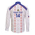 Custom Haiti Football Long Sleeve Button Shirt Les Grenadiers Veve Vodou White - Wonder Print Shop