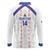 Custom Haiti Football Long Sleeve Polo Shirt Les Grenadiers Veve Vodou White - Wonder Print Shop