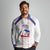 Custom Haiti Football Long Sleeve Polo Shirt Les Grenadiers Veve Vodou White - Wonder Print Shop