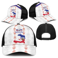 Haiti Football Mesh Trucker Cap Les Grenadiers Veve Vodou White - Wonder Print Shop