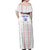 Custom Haiti Football Off Shoulder Maxi Dress Les Grenadiers Veve Vodou White - Wonder Print Shop