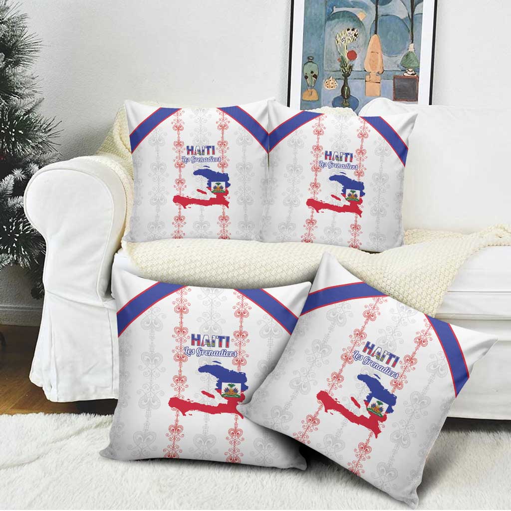 Haiti Football Pillow Cover Les Grenadiers Veve Vodou White - Wonder Print Shop