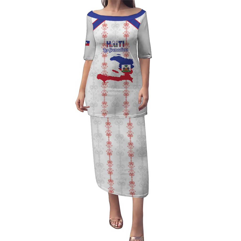 Custom Haiti Football Puletasi Les Grenadiers Veve Vodou White - Wonder Print Shop